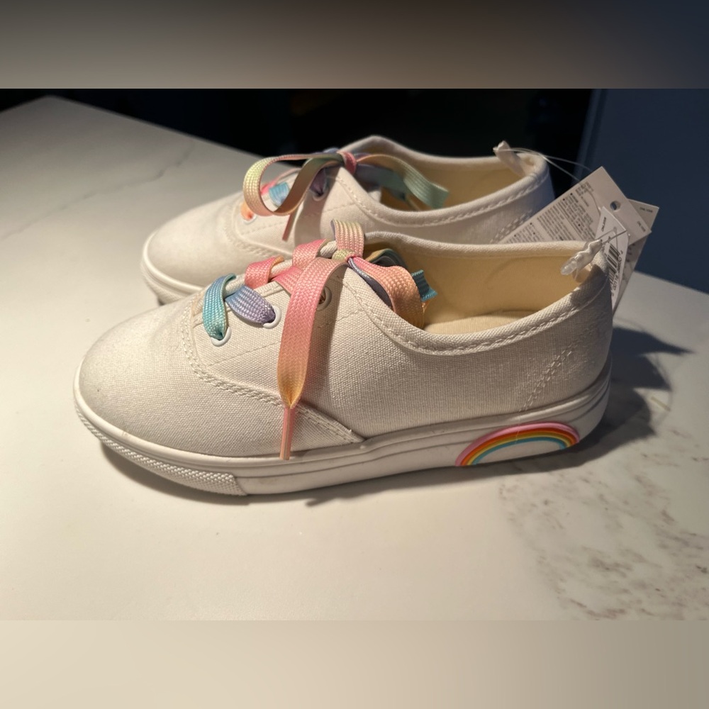 NWT canvas rainbow sneakers. Gap kids.  Toddler size 12.